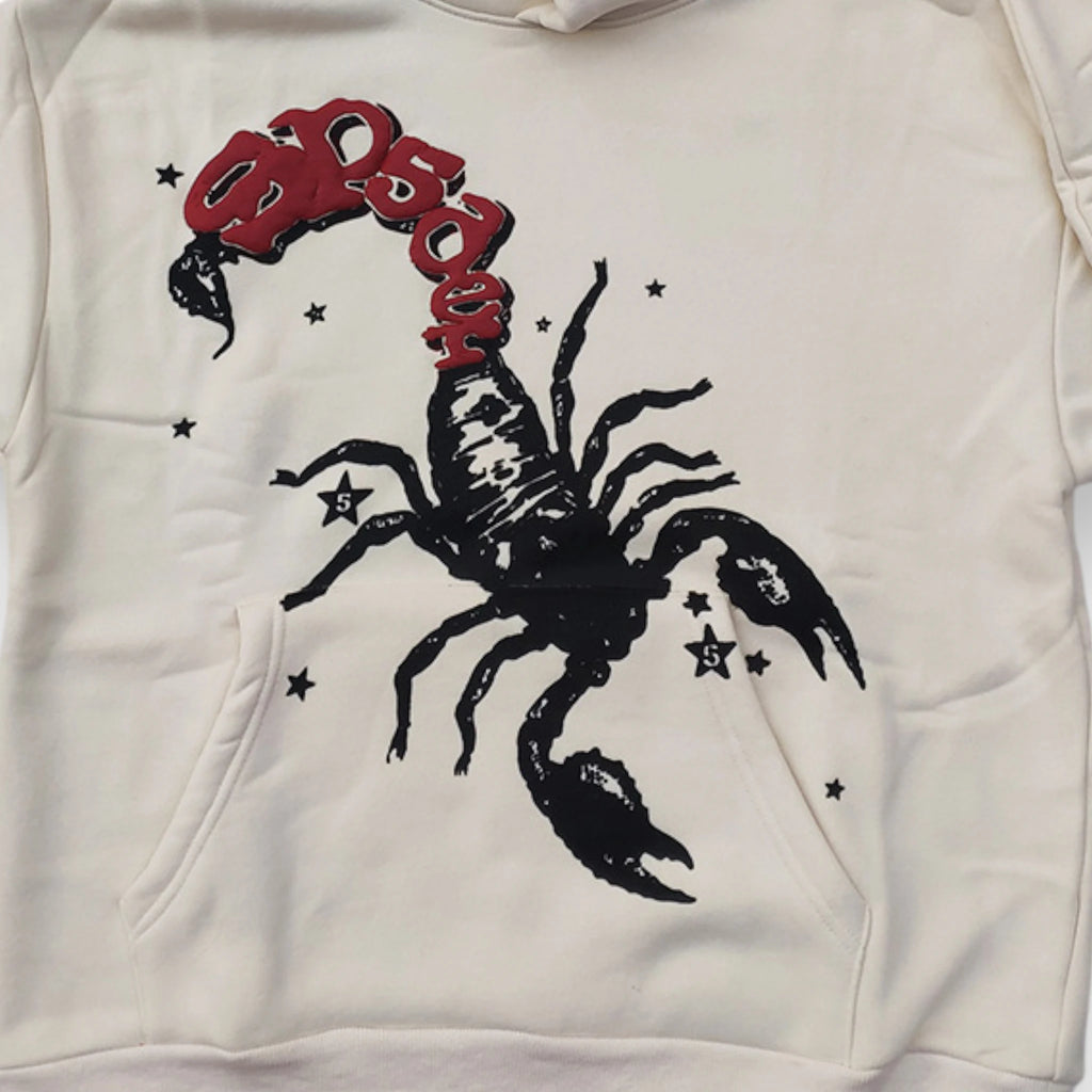 SP5DER x MARIAH THE SCIENTIST SCORPION HOODIE 'Cream'
