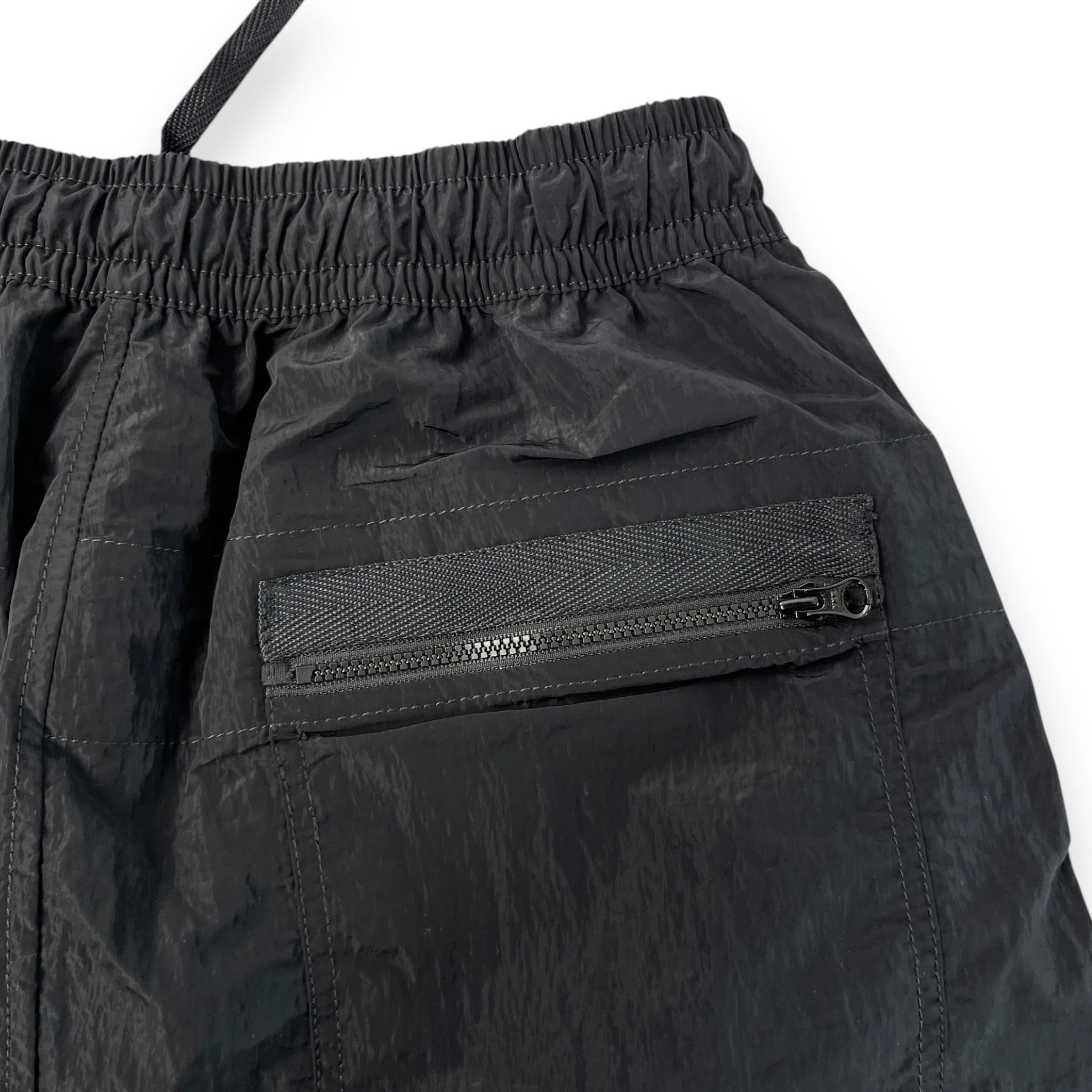 STONE ISLAND BLACK ELASTIC NYLON SHORTS