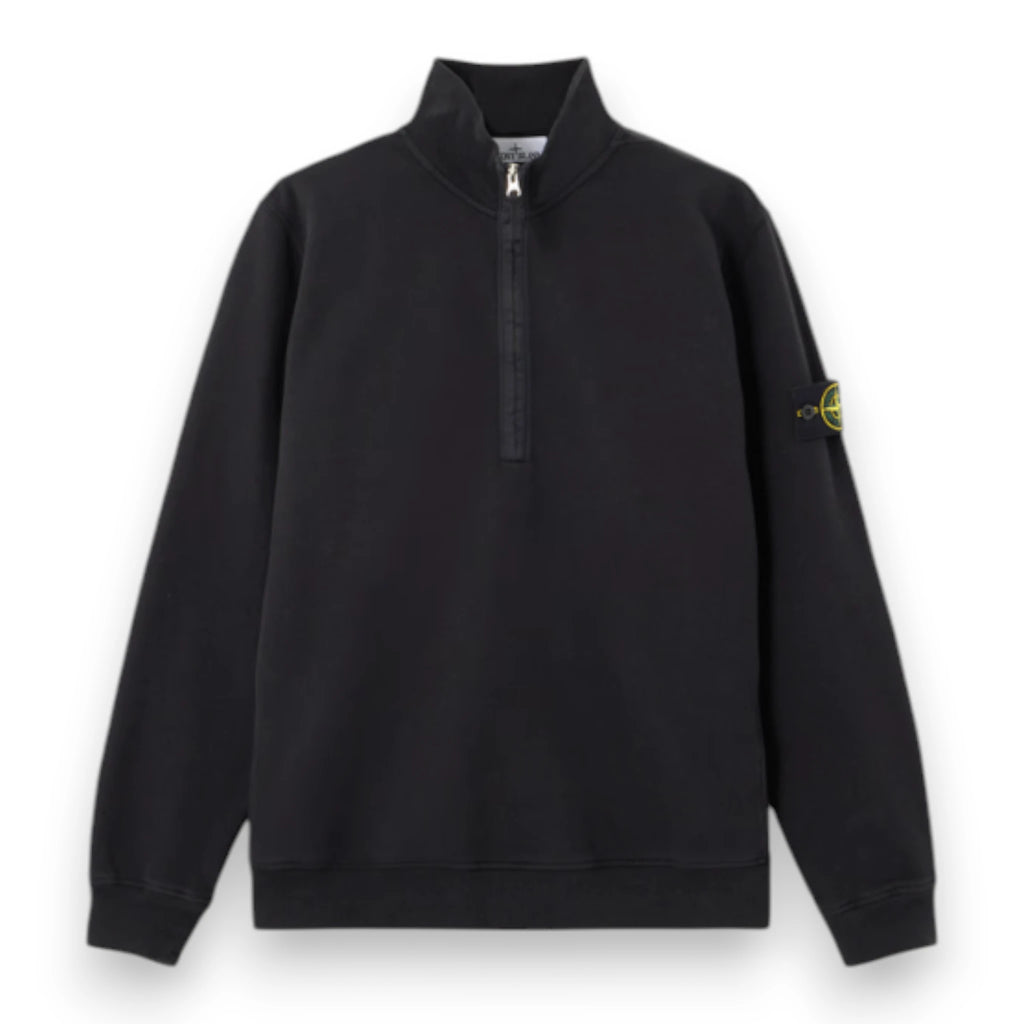 STONE ISLAND REGULAR FIT HALF-ZIP SWEATSHIRT 'Black'