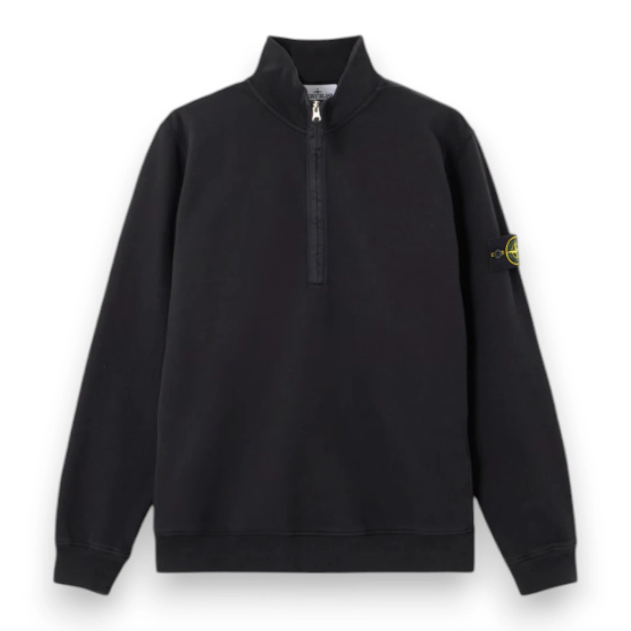 STONE ISLAND REGULAR FIT HALF-ZIP SWEATSHIRT 'Black'