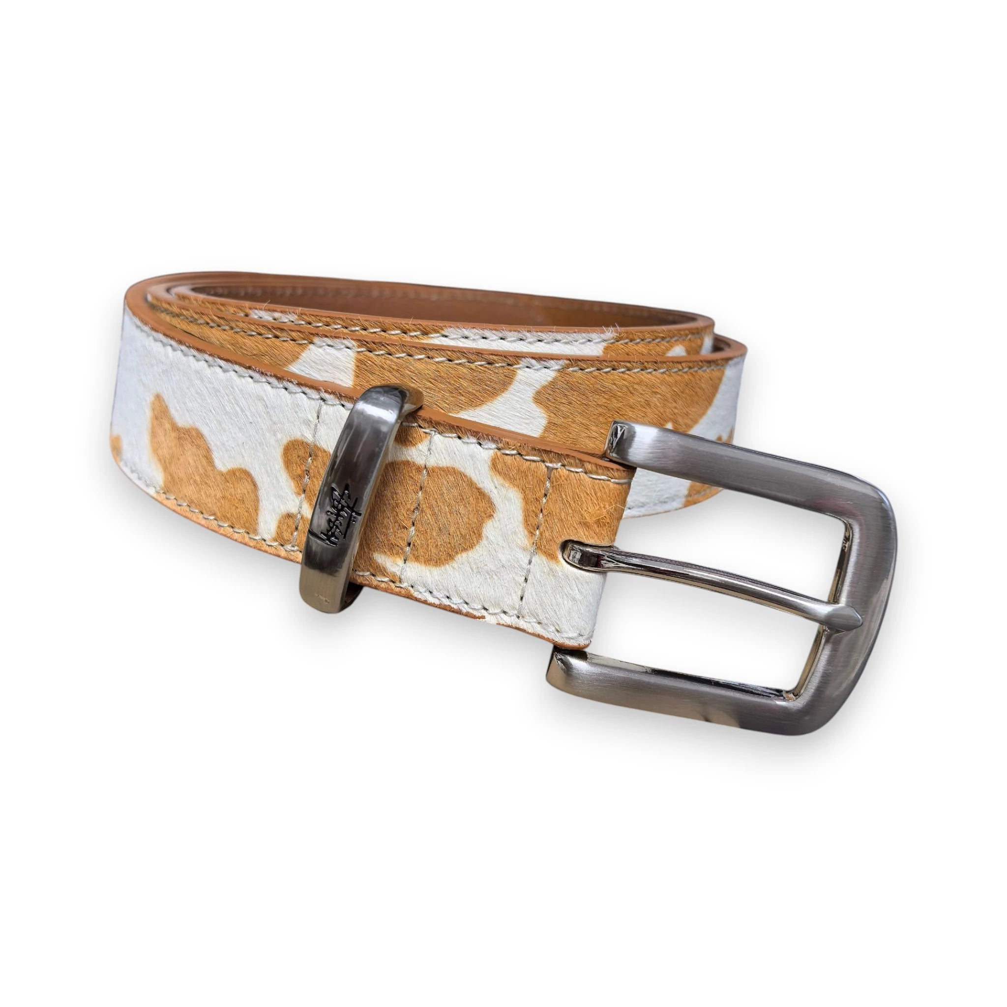 STUSSY ANIMAL PRINT DRESS BELT 'Caramel'