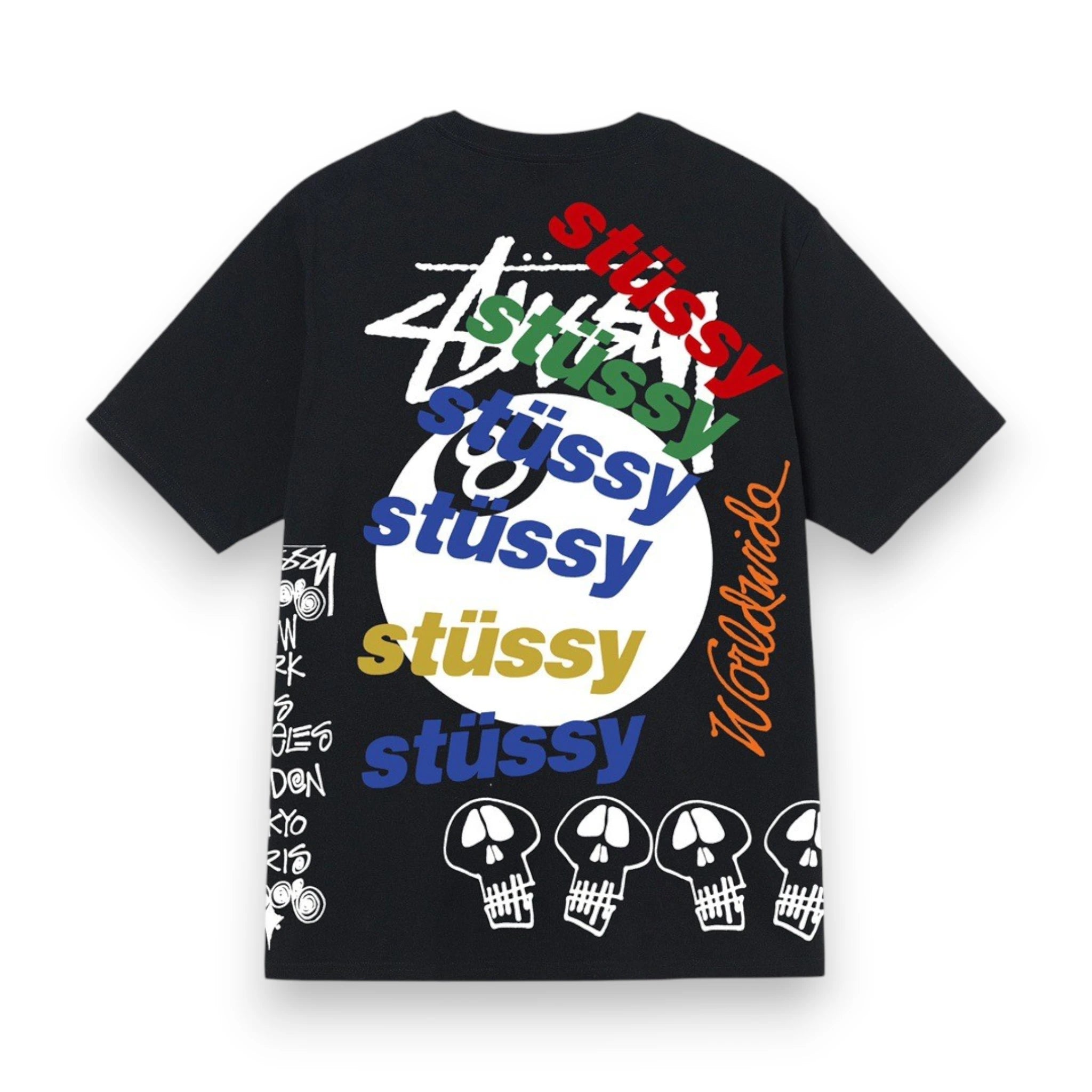 STUSSY TEST STRIKE PIGMENT DYED TEE 'Black'