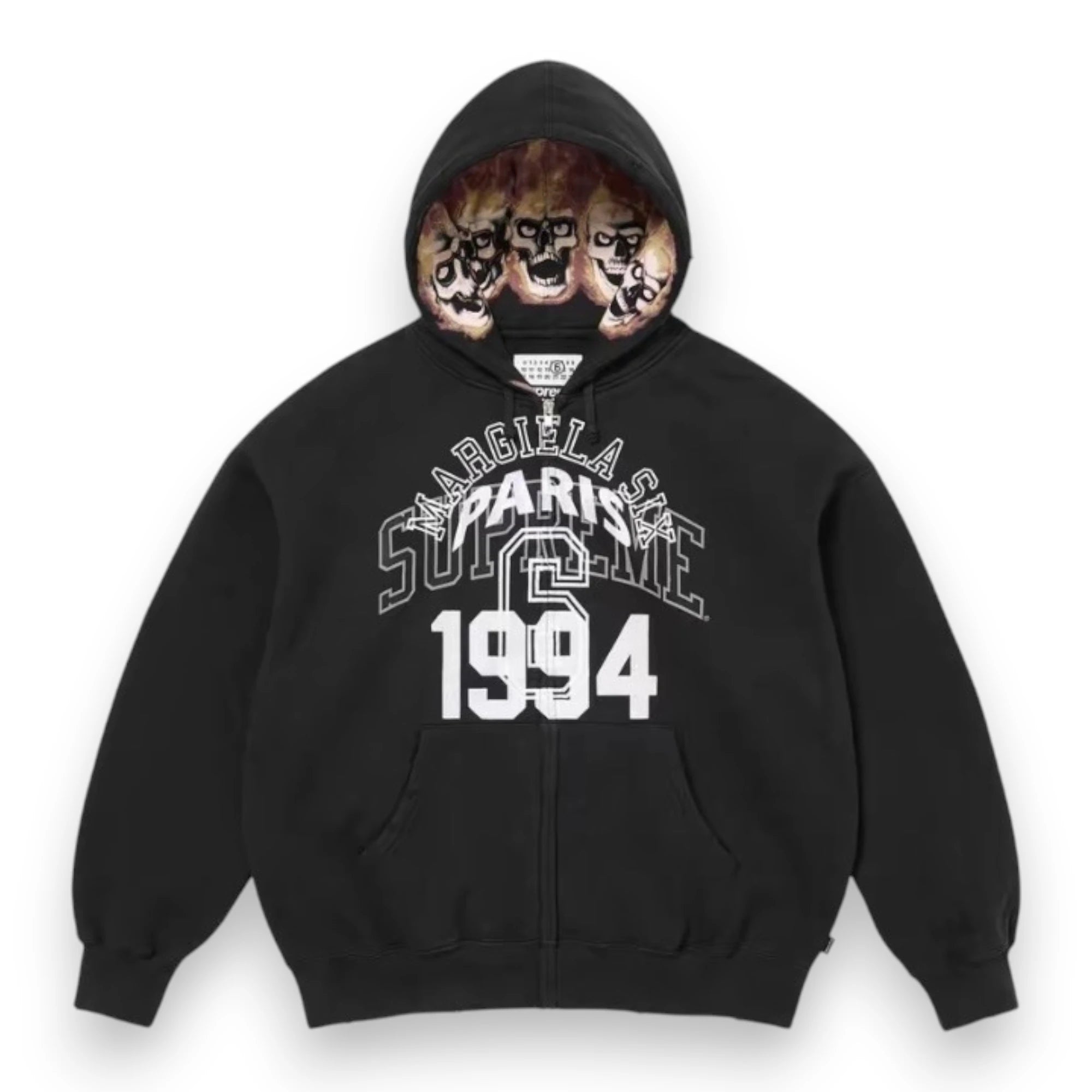 SUPREME MM6 MAISON MARGIELA ZIP UP HOODED SWEATSHIRT