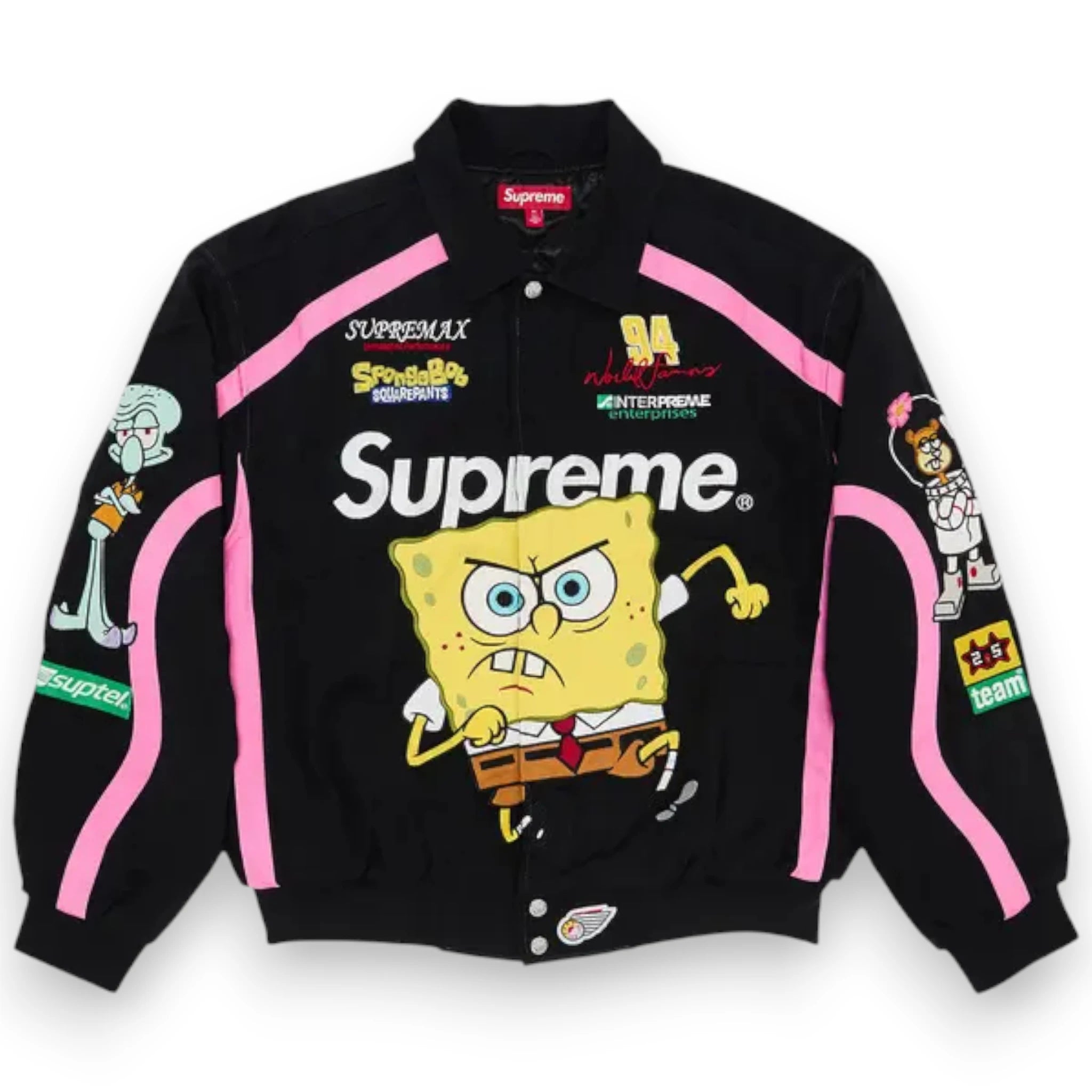 SUPREME SPONGEBOB SQUAREPANTS JEFF HAMILTON RACING JACKET
