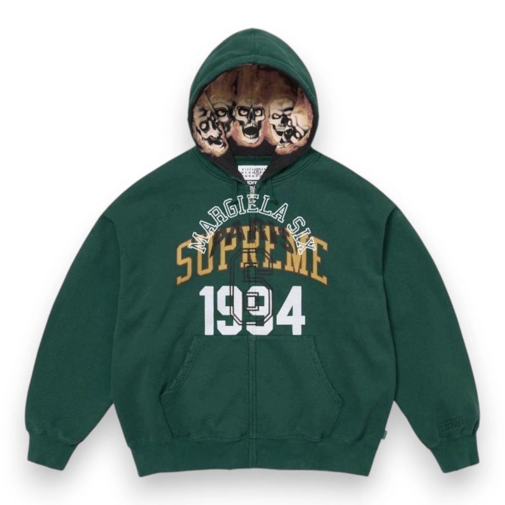 SUPREME MM6 MAISON MARGIELA ZIP UP HOODED SWEATSHIRT