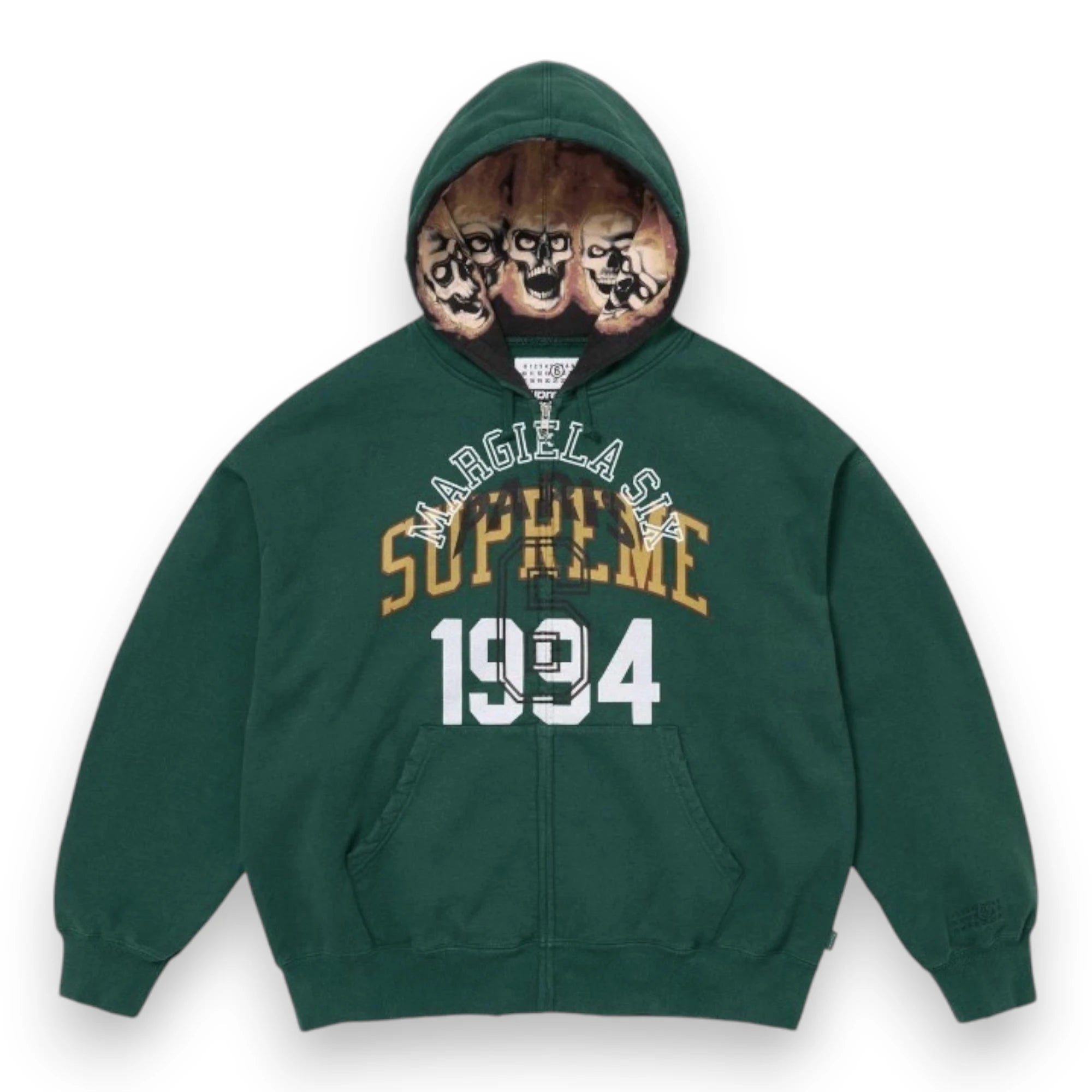 SUPREME MM6 MAISON MARGIELA ZIP UP HOODED SWEATSHIRT