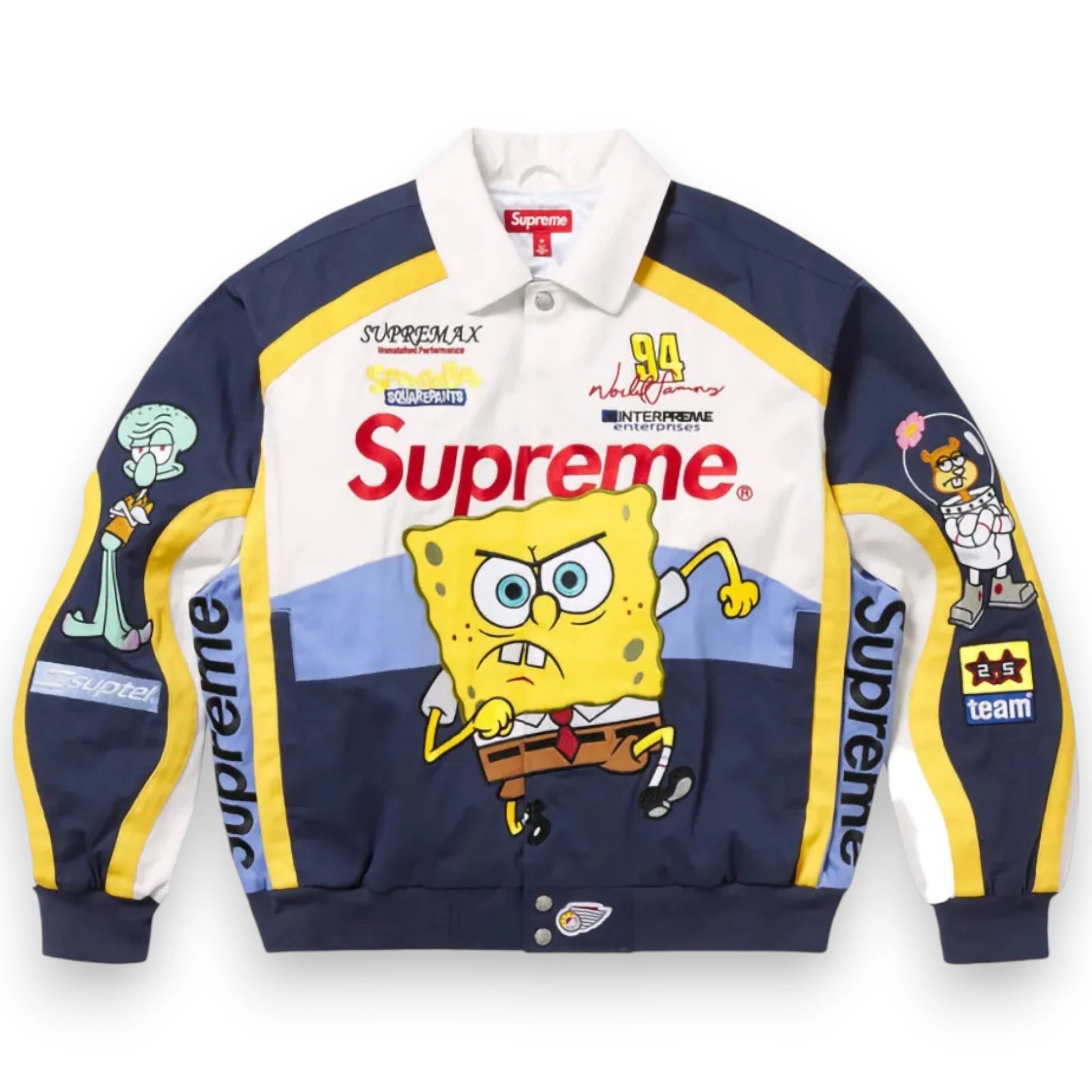 SUPREME SPONGEBOB SQUAREPANTS JEFF HAMILTON RACING JACKET