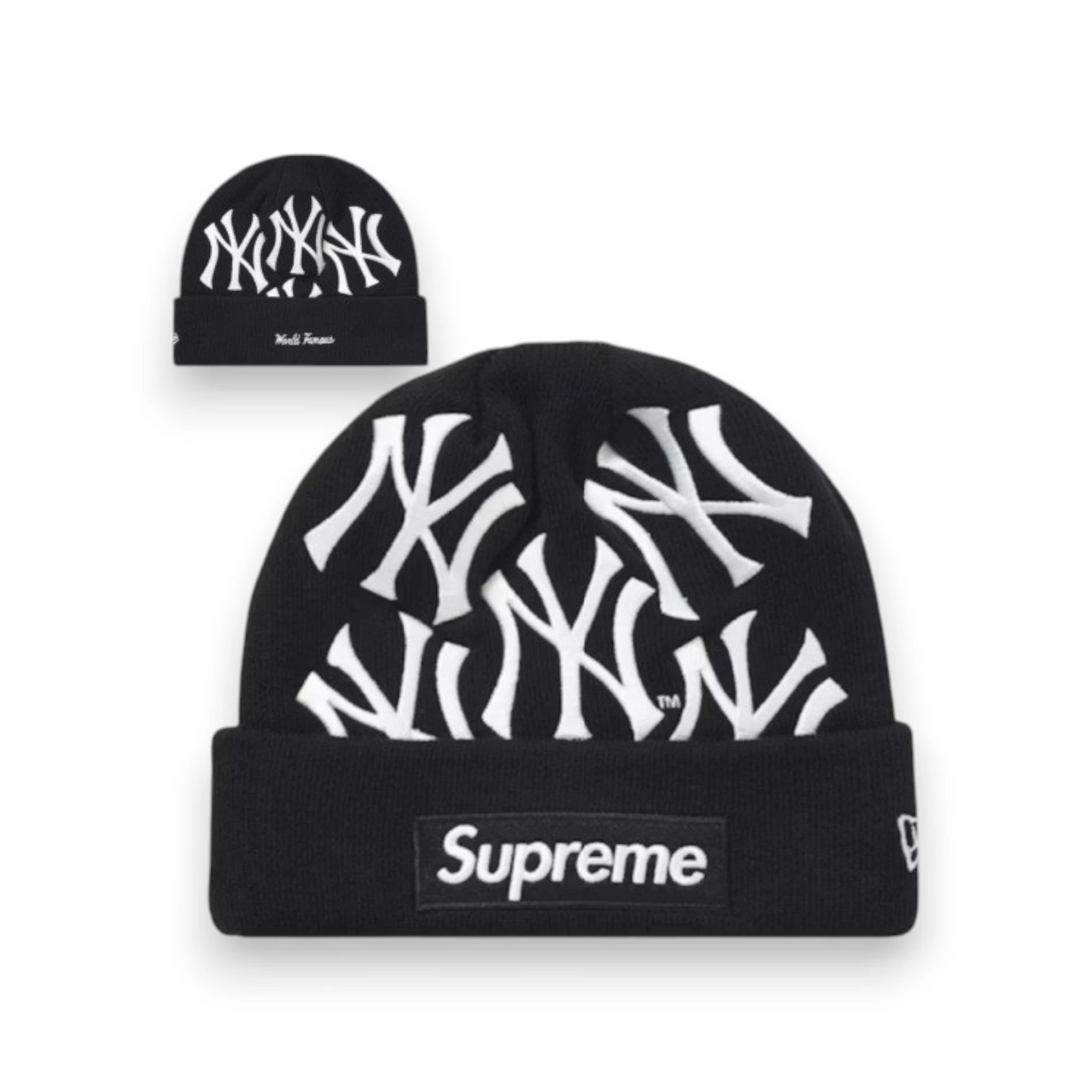 SUPREME x NEW ERA x NEW YORK YANKEES BOX LOGO BEANIE 'Black'