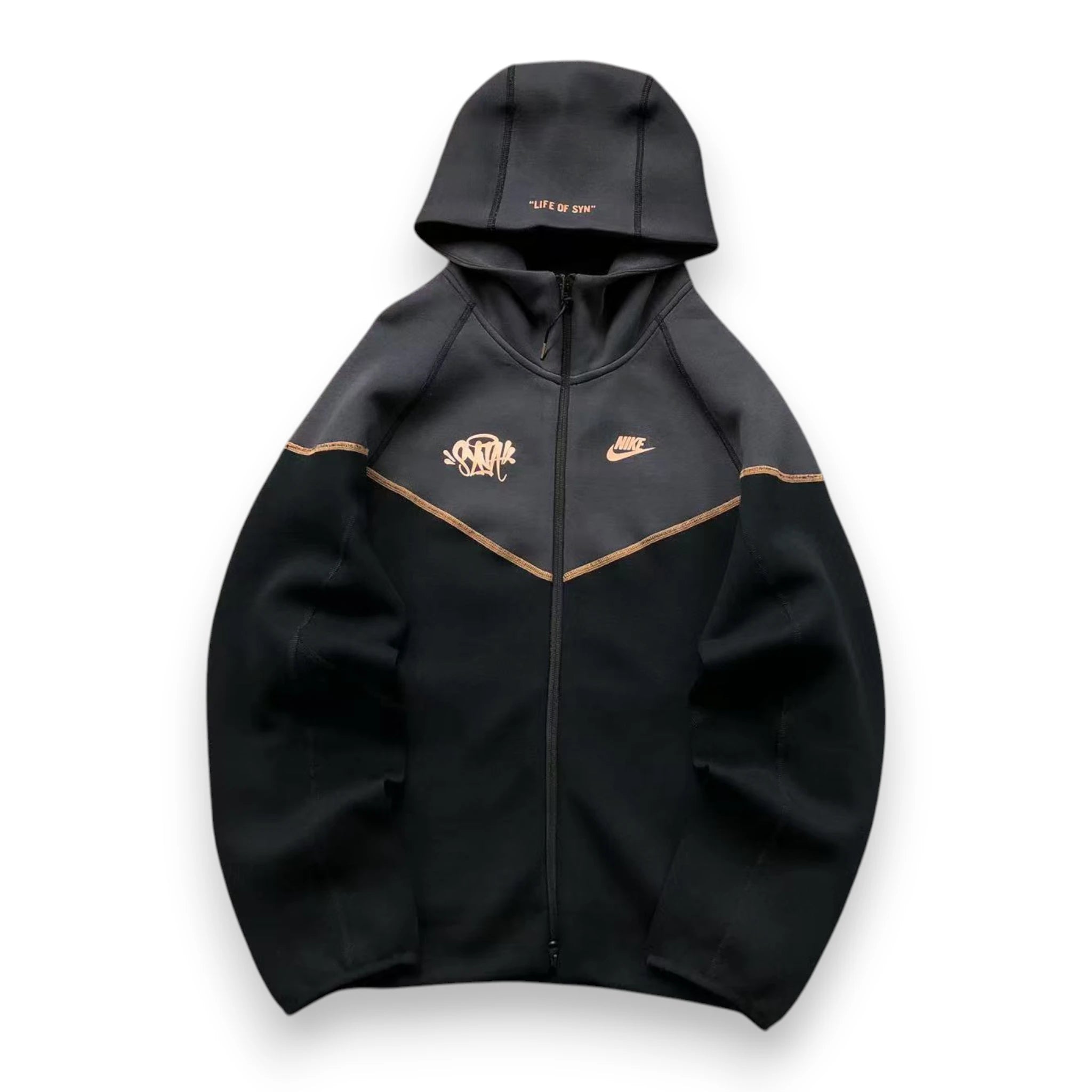 SYNAWORLD x NIKE TECH FLEECE TRACKSUIT 'Black / Bronze'