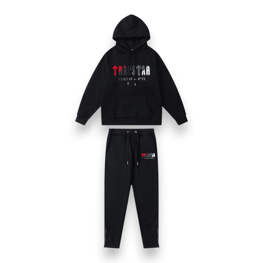 TRAPSTAR CHENILLE DECODED TRACKSUIT 'Black/Red'