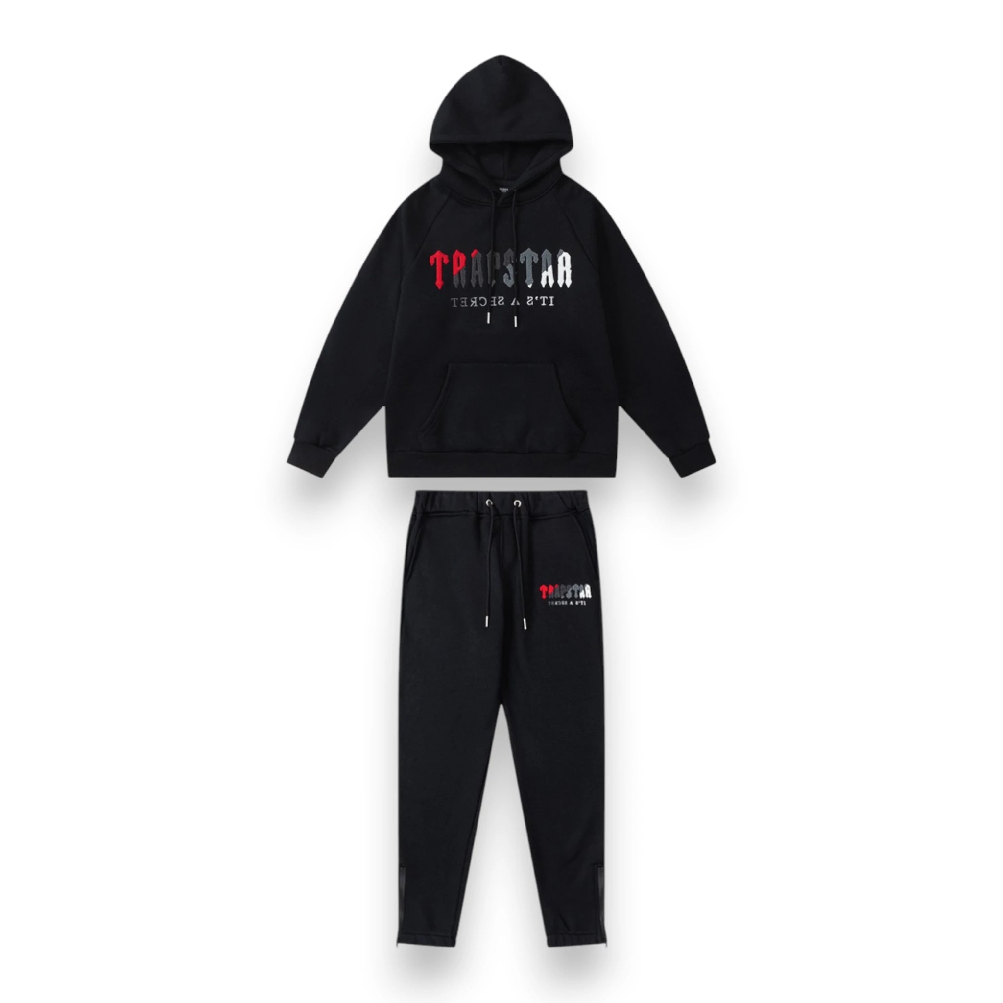 TRAPSTAR CHENILLE DECODED TRACKSUIT 'Black/Red'