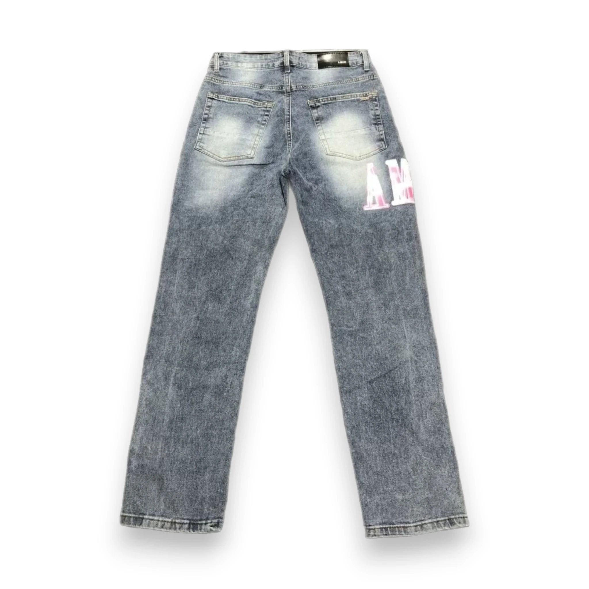 AMIRI LOGO DISTRESSED JEANS