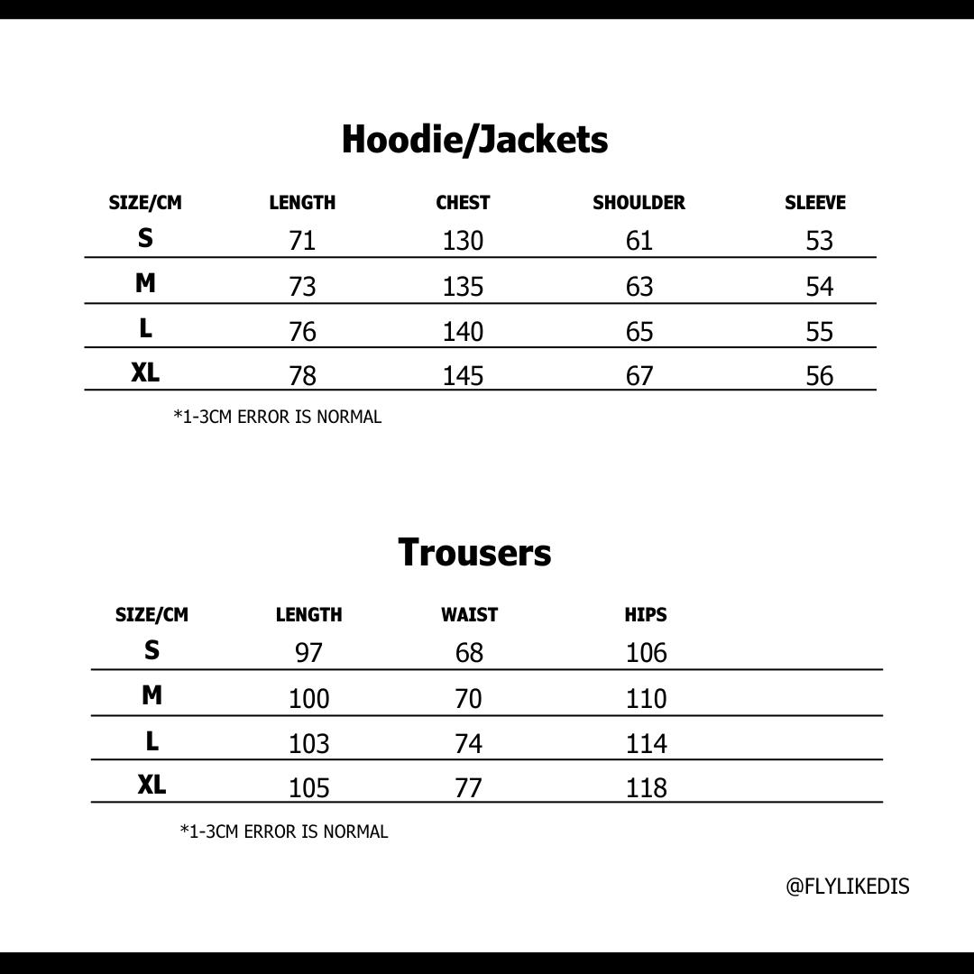 Size chart for ADIDAS x WILLY CHAVARRIA POLO SHIRT 'Black'