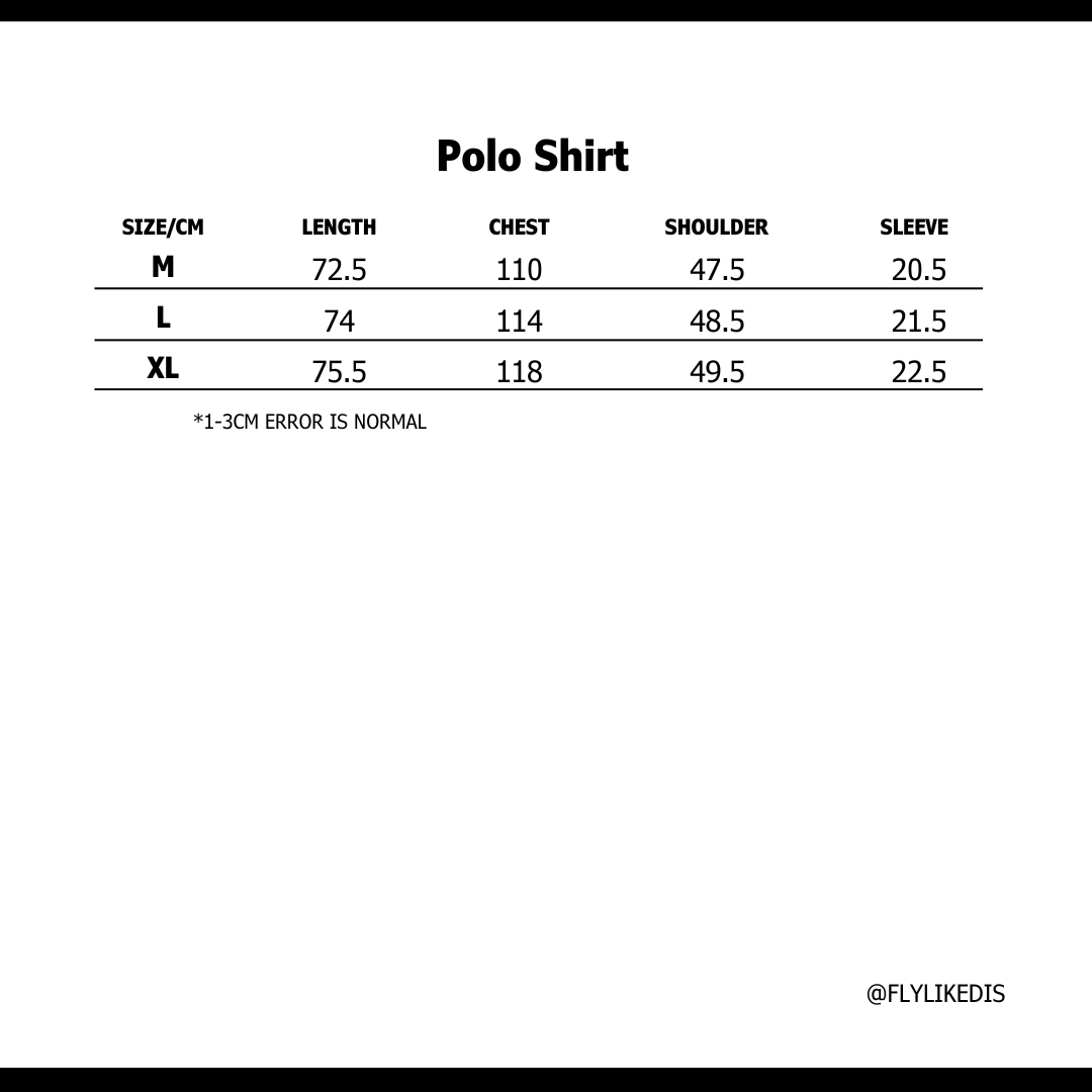 Size chart for AMIRI MA CORE LOGO POLO