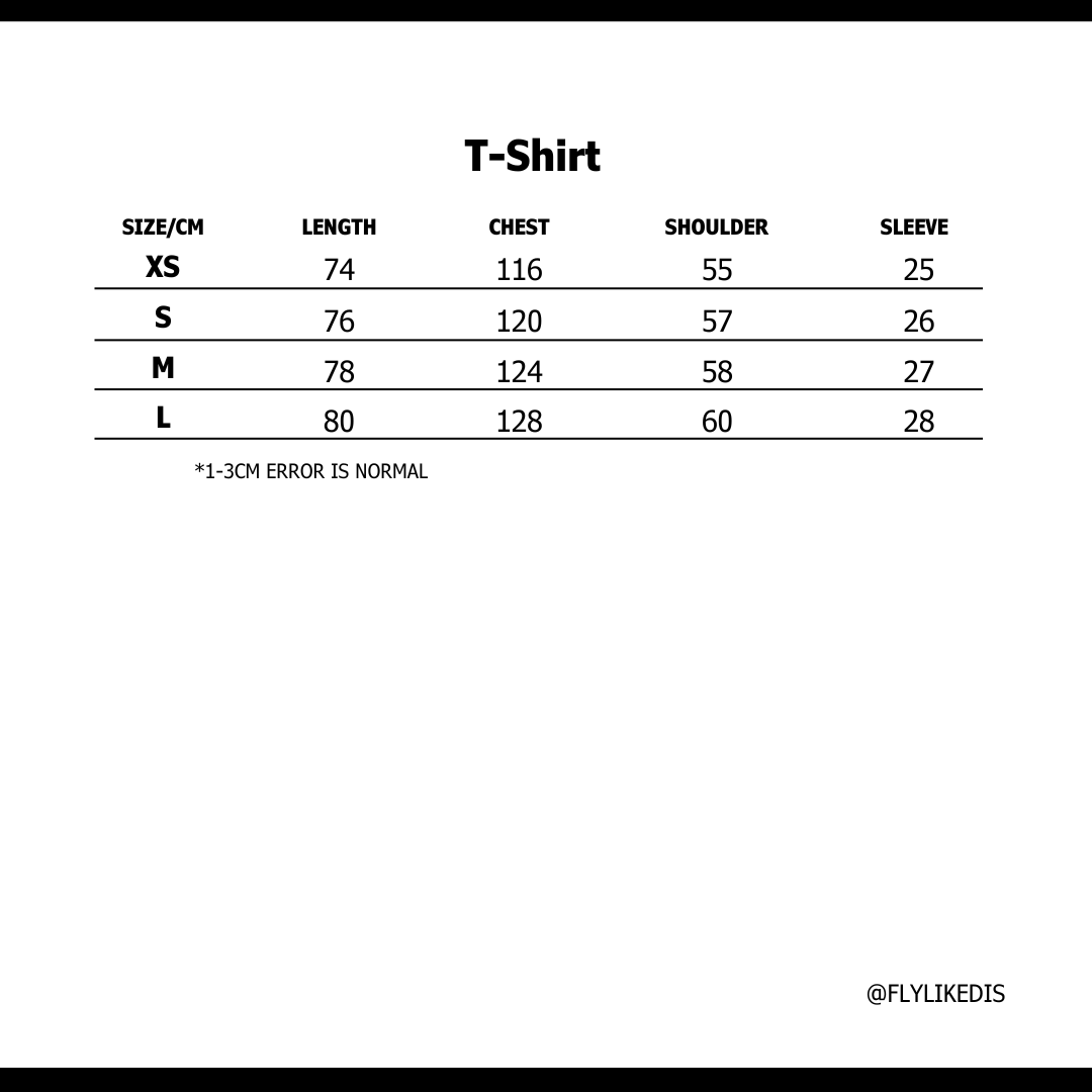 Size chart for BALENCIAGA x PUMA T-SHIRT