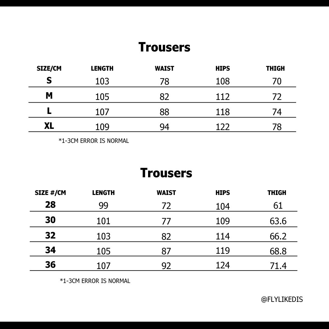 Size chart for CARHARTT WIP NASH LOOSE FIT DOUBLE KNEE PANTS