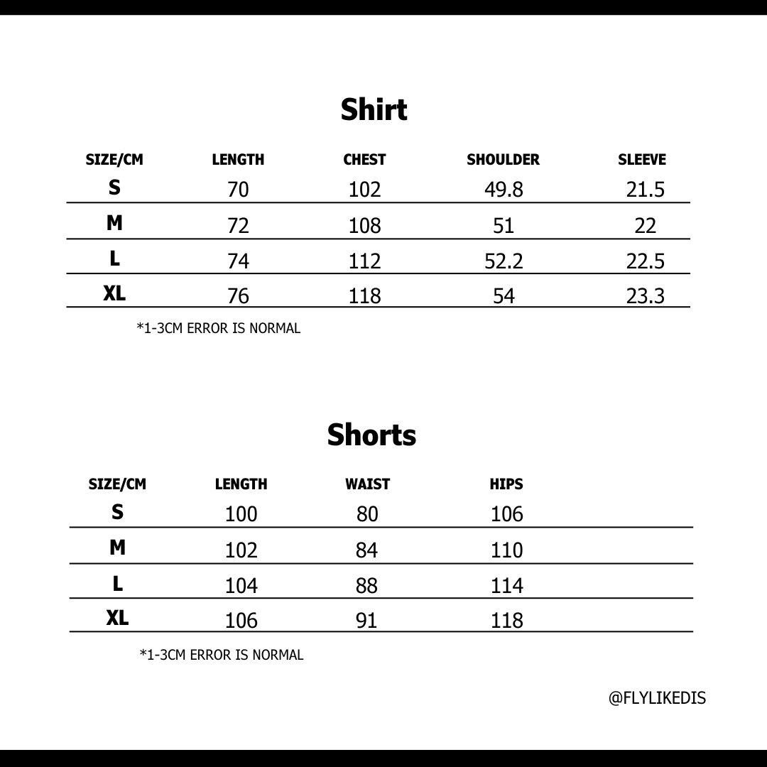 Size chart for CHROME HEARTS x MATTY BOY 