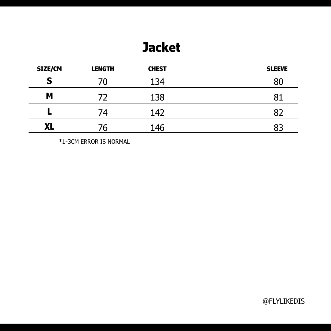 Size chart for CORTEIZ ELITEWORK* SHELL JACKET 'Orange'