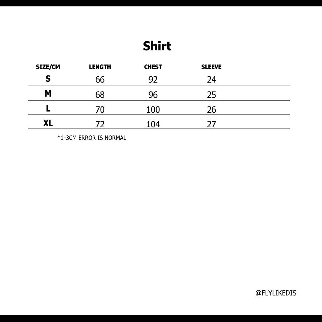 Size chart for CORTEIZ OPEN MESH PANEL JERSEY