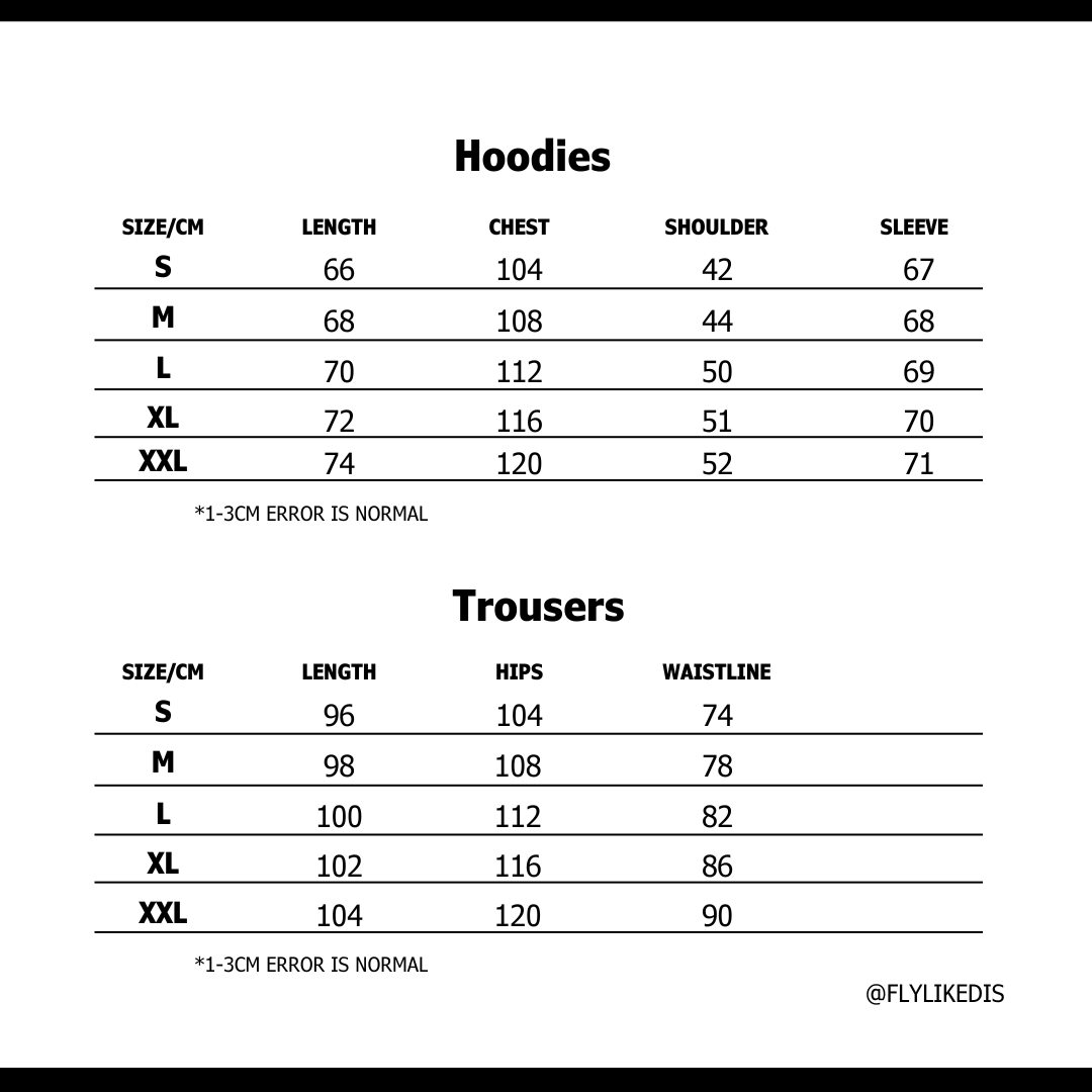 Size chart for NIKE TECH FULL ZIP SET 'Black/Dark Grey Heather/White'