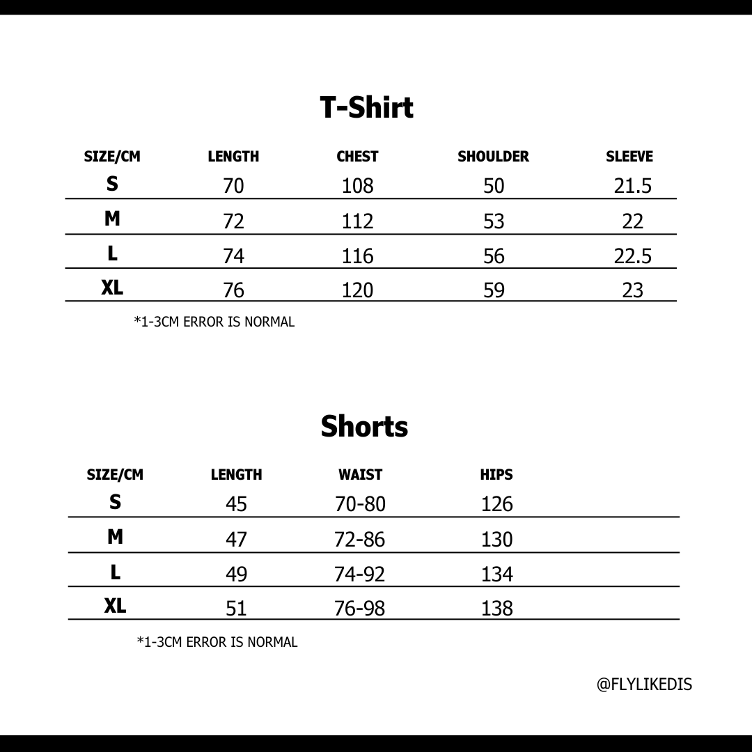 Size chart for OG WEB DOUBLE LAYER SHORT