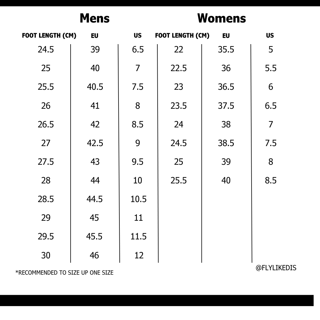 Size chart for Timberland 6-Inch Boots